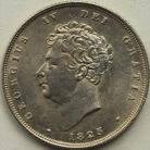 SHILLINGS 1825  GEORGE IV 2ND HEAD 3RD REVERSE BU