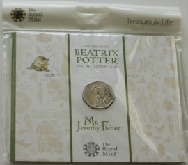 FIFTY PENCE 2017  ELIZABETH II BEATRIX POTTER - MR JEREMY FISHER PACK BU