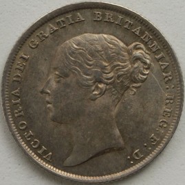 SHILLINGS 1839  VICTORIA 1ST HEAD WITH WW SCARCE GEF/NUNC T