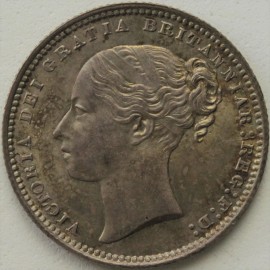 SHILLINGS 1868  VICTORIA DIE NO 38 SUPERB TONED  UNC 