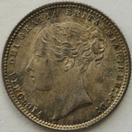 SHILLINGS 1873  VICTORIA DIE NO 107 UNC T