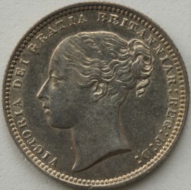 SHILLINGS 1873  VICTORIA DIE NO 129 UNC LUS