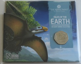 FIFTY PENCE 2021  ELIZABETH II TALES OF THE EARTH - DIMORPHODON PACK BU