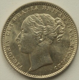 SHILLINGS 1880  VICTORIA LONG LINE  BU