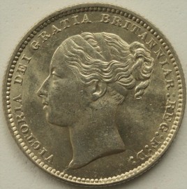 SHILLINGS 1880  VICTORIA LONG LINE  BU