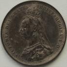 SHILLINGS 1887  VICTORIA JUBILEE HEAD  SUPERB TONED UNC