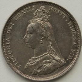 SHILLINGS 1889  VICTORIA SMALL HEAD VERY RARE GEF