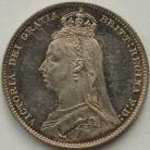 SHILLINGS 1889  VICTORIA LARGE HEAD PROOF NUNC