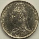 SHILLINGS 1892  VICTORIA VERY SCARCE GRADE   BU 