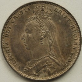 SHILLINGS 1892  VICTORIA VERY SCARCE UNC T