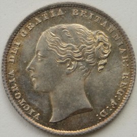 SHILLINGS 1864  VICTORIA DIE NO 29  BU