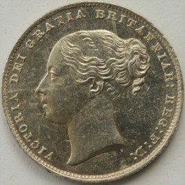 SHILLINGS 1866  VICTORIA DIE NUMBER 24 BU