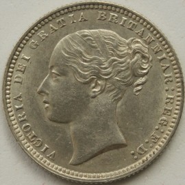 SHILLINGS 1874  VICTORIA DIE NO 30 BU