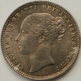 SHILLINGS 1876  VICTORIA DIE NUMBER 25 UNC T