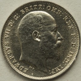 THREEPENCES SILVER 1903  EDWARD VII  BU
