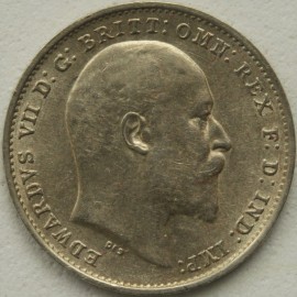 THREEPENCES SILVER 1909  EDWARD VII  GEF