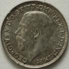 THREEPENCES SILVER 1925  GEORGE V SCARCE GEF