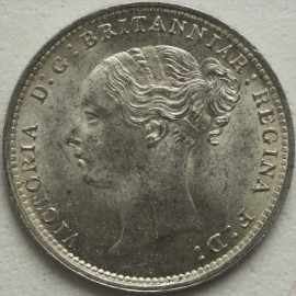 THREEPENCES SILVER 1886  VICTORIA  BU