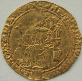 HAMMERED GOLD 1547 -1551 EDWARD VI HALF SOVEREIGN IN THE NAME OF HENRY VIII TOWER MINT MM MARTLET  NVF