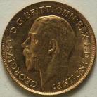 HALF SOVEREIGNS 1913  GEORGE V LONDON UNC LUS