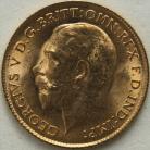 HALF SOVEREIGNS 1914  GEORGE V LONDON BU