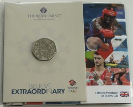 FIFTY PENCE 2021  ELIZABETH II TEAM GB OLYMPIC PACK BU