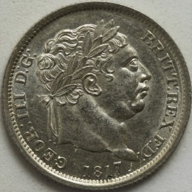 SHILLINGS 1817  GEORGE III HIGH 7 RARE BU