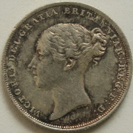 SHILLINGS 1839  VICTORIA 1ST HEAD WITH WW SCARCE EF