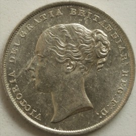 SHILLINGS 1842  VICTORIA SCARCE BU