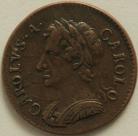 FARTHINGS 1674  CHARLES II VF