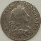 THREEPENCES SILVER 1683  CHARLES II GF