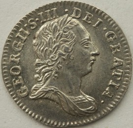 THREEPENCES SILVER 1762  GEORGE III  GEF