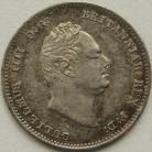 THREEPENCES SILVER 1834  WILLIAM IV VERY SCARCE SMALL HEAD GEF