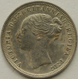 THREEPENCES SILVER 1873  VICTORIA  GEF