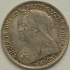 THREEPENCES SILVER 1896  VICTORIA GEF