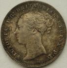 THREEPENCES SILVER 1861  VICTORIA TYPE A1 SCARCE UNC T