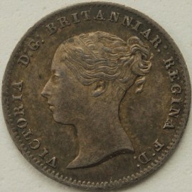 THREEPENCES SILVER 1866  VICTORIA  UNC T