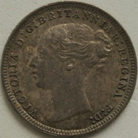 THREEPENCES SILVER 1876  VICTORIA  UNC T