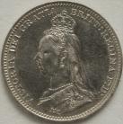 THREEPENCES SILVER 1893  VICTORIA VERY RARE BU