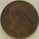PENNIES 1831  WILLIAM IV WITH .W.W NVF