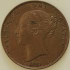 PENNIES 1847  VICTORIA DEF : FAR COLON  UNC LUS