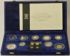 ENGLISH PROOF SETS 2000  Elizabeth II MILLENIUM SILVER COLLECTION 1P TO FIVE POUNDS INCLDUING MAUNDY SET LIMITED EDITION. 15,000 FDC