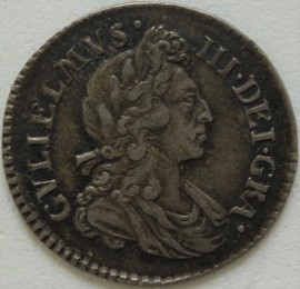 THREEPENCES SILVER 1698  WILLIAM III VERY SCARCE GEF