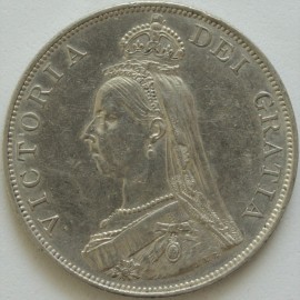 DOUBLE FLORINS 1888  VICTORIA SCARCE NEF