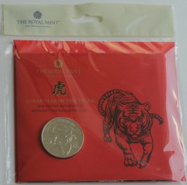 FIVE POUNDS 2022  ELIZABETH II LUNAR YEAR OF THE TIGER PACK BU