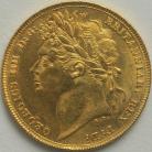 SOVEREIGNS 1821  GEORGE IV GEORGE IV LAUREATE HEAD NUNC