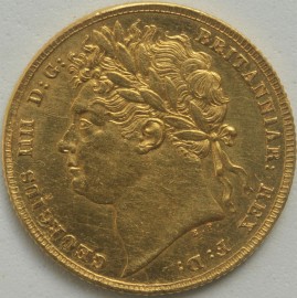 SOVEREIGNS 1824  GEORGE IV GEORGE IV LAUREATE HEAD SCARCE NEF