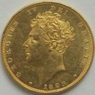 SOVEREIGNS 1825  GEORGE IV GEORGE IV BARE HEAD NUNC LUS