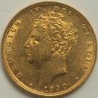 SOVEREIGNS 1830  GEORGE IV GEORGE IV BARE HEAD NEF