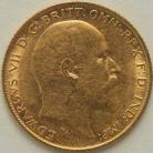 HALF SOVEREIGNS 1906  EDWARD VII LONDON EF